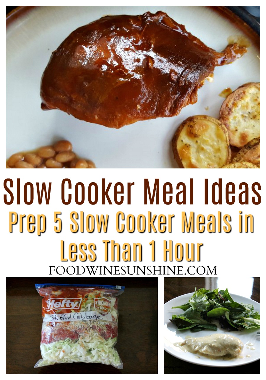 Slow Cooker Meal Ideas - Prep 5 Freezer Meals in 1 Hour