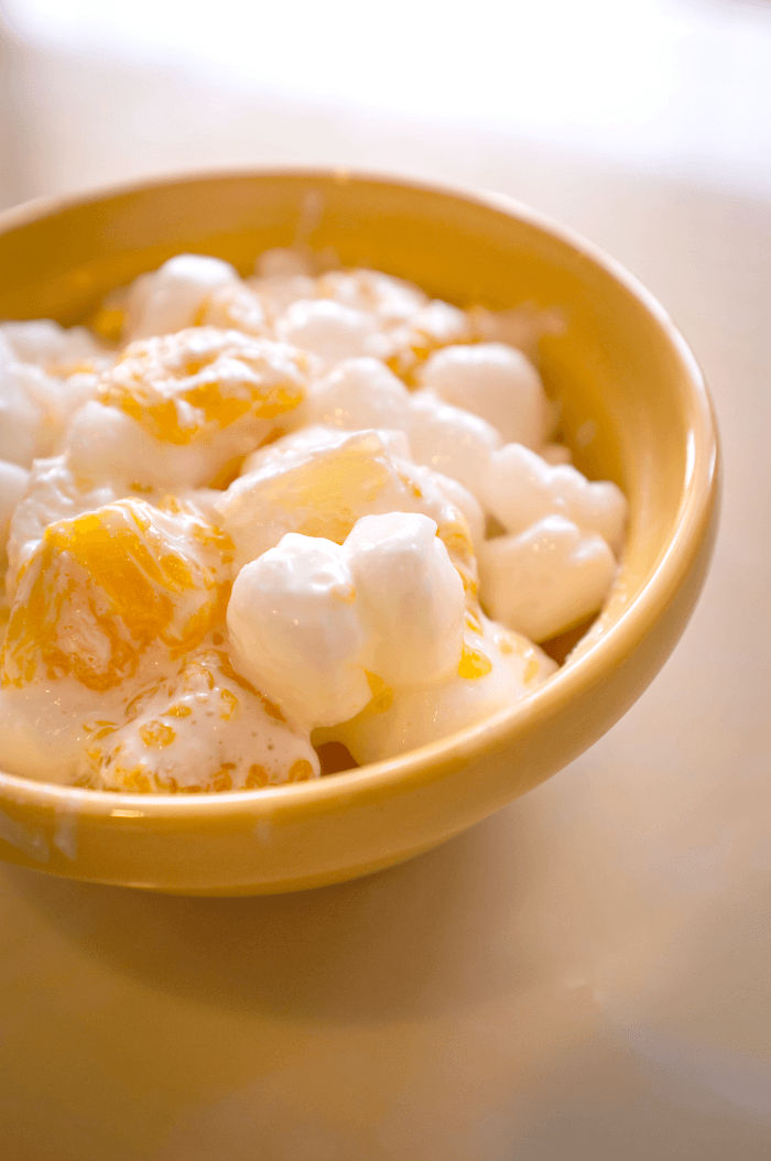 Orange Jello Cottage Cheese Ambrosia Salad Recipe