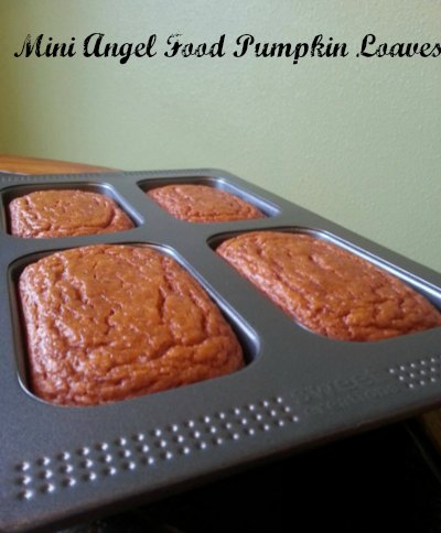 Mini Angel Food Pumpkin Loaves
