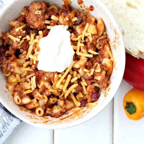 Slow Cooker Chili With Noodles