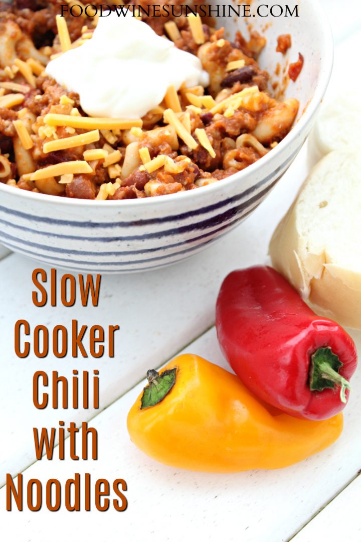 Easiest Slow Cooker Chili With Noodles Chili Recipes