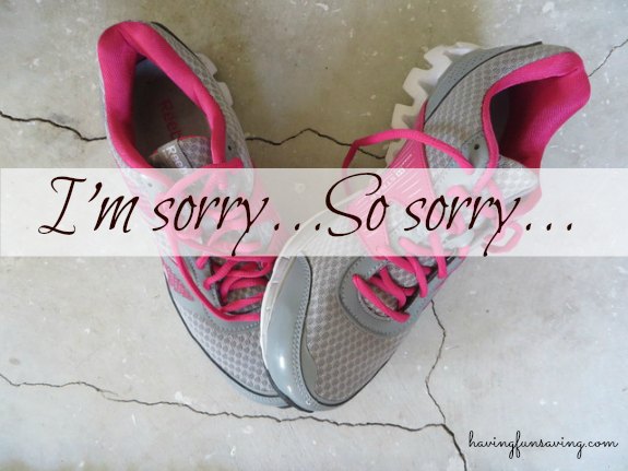 Dear Tennis Shoes, I'm Sorry