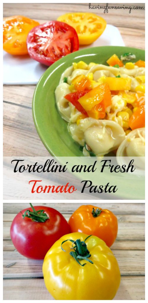 Tortellini and Fresh Tomato Pasta Recipe on Food Wine Sunshine and Cooking