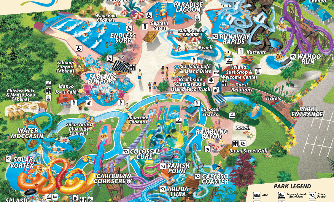 Adventure Island Park Map