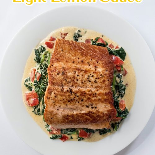 Baked Salmon with Light Lemon Sauce