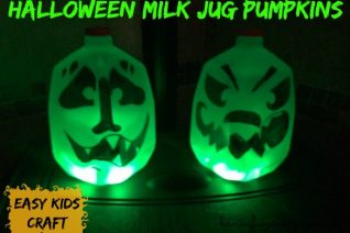 Halloween Milk Jug Pumpkins