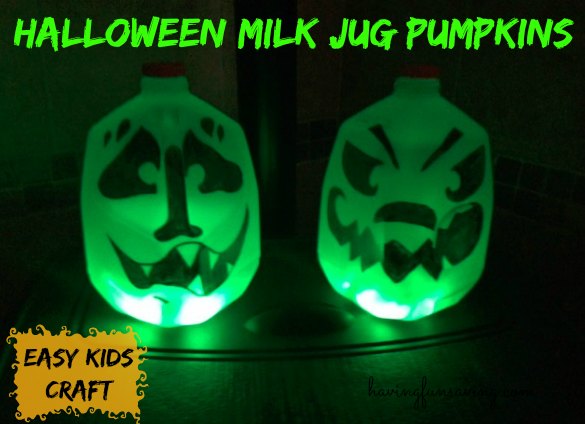 Halloween Milk Jug Pumpkins