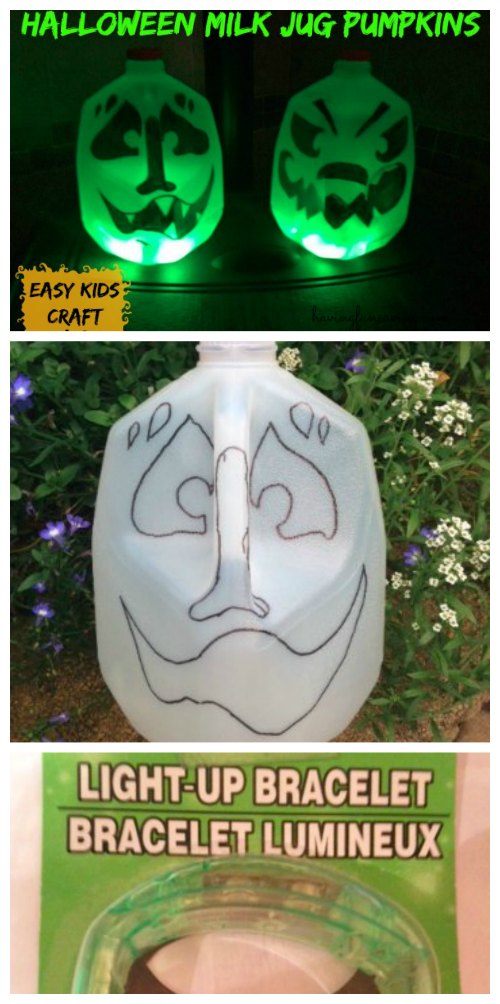 Halloween Milk Jug Pumpkins Kids Craft