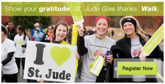 Register For St. Jude Give Thanks Walk #GiveThanksWalk