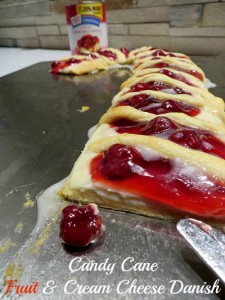 Candy Cane Fruit and Cream Cheese Danish Recipe