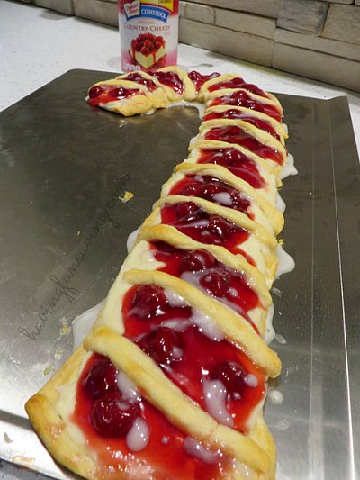 Candy Cane Cherry and Cream Cheese Danish 