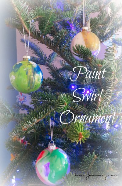 Paint Swirl Ornament Kids Craft