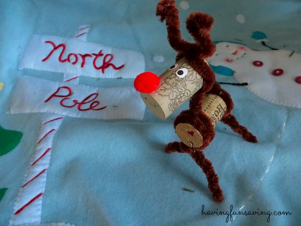 Simple Wine Cork Reindeer 