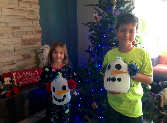 Snowman Milk Jugs Kids Craft