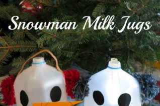 Snowman Milk Jugs Craft