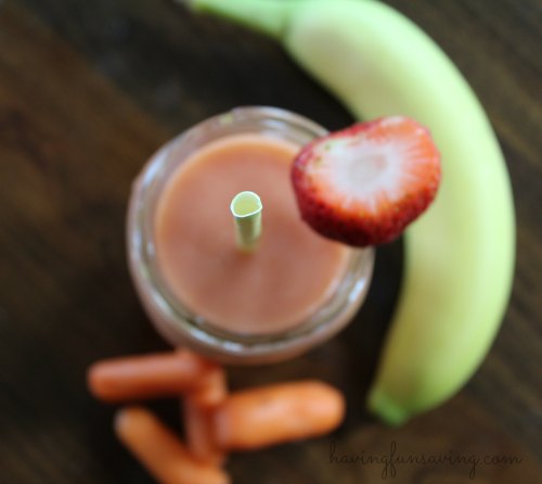 Easy fruit and carrot smoothie