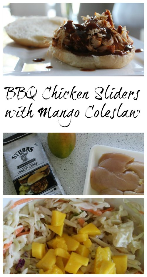 BBQ Chicken Sliders with Mango Coleslaw on Food Wine Sunshine