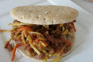 Sloppy Joe Broccoli Slaw Sandwich