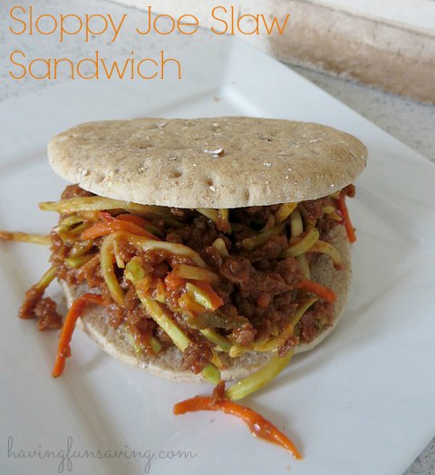 Sloppy Joe Broccoli Slaw Sandwich