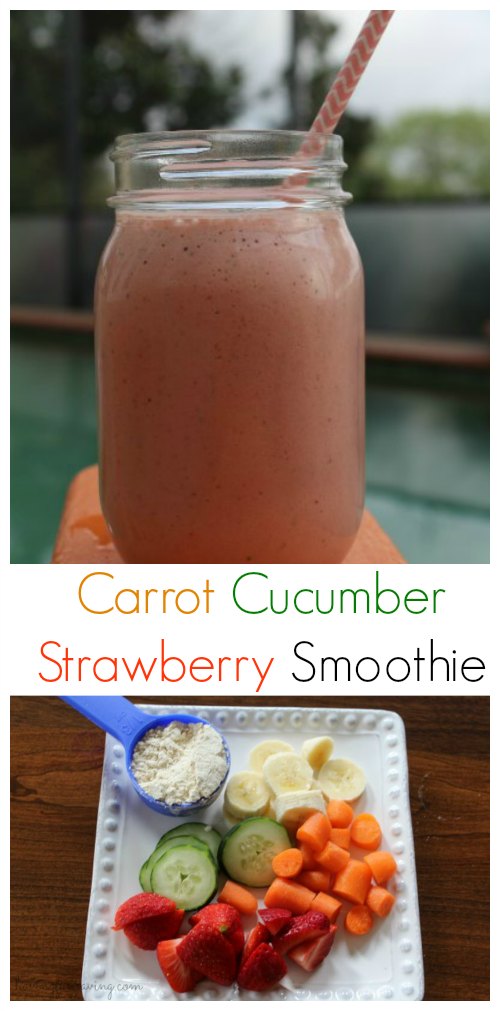 Carrot Cucumber Strawberry Smoothie