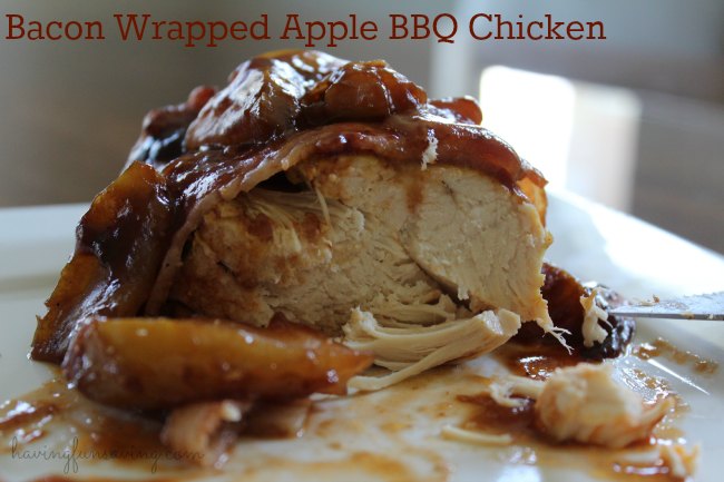 Bacon Wrapped Apple BBQ Chicken Recipe