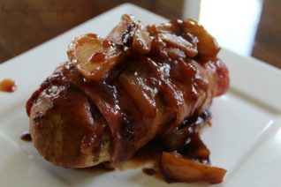 Bacon Wrapped Apple BBQ Chicken