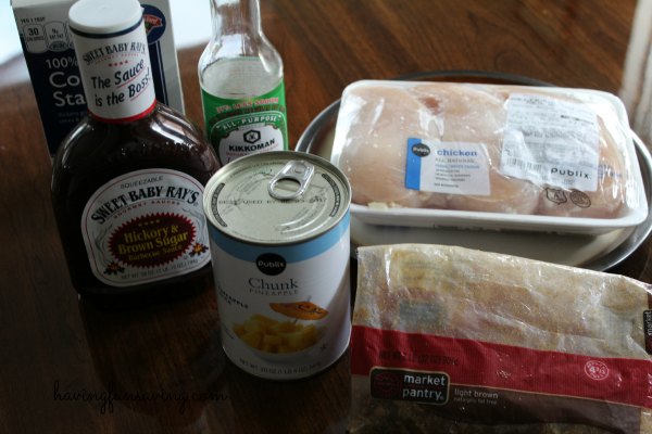 Barbecue Hawaiian Chicken Freezer Meal