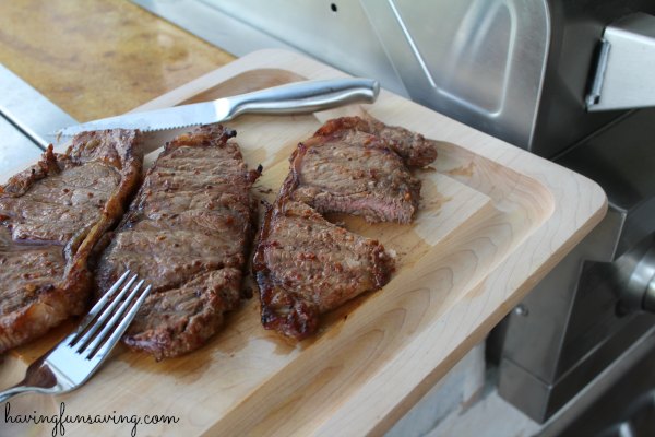 Perfectly cooked steaks