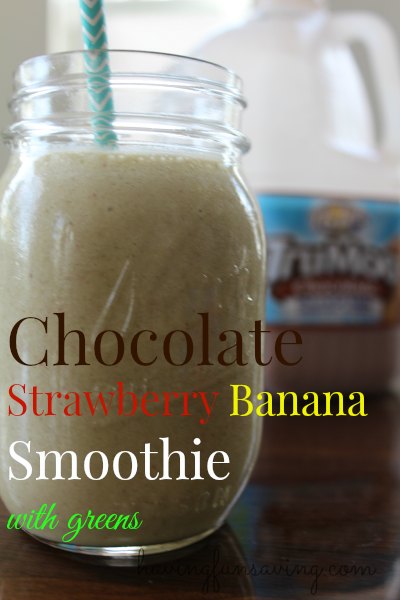 Start Your Day With This Chocolate Strawberry Banana Smoothie made with TruMoo