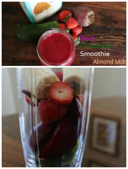 Beet Cucumber Almond Milk Protein Shake