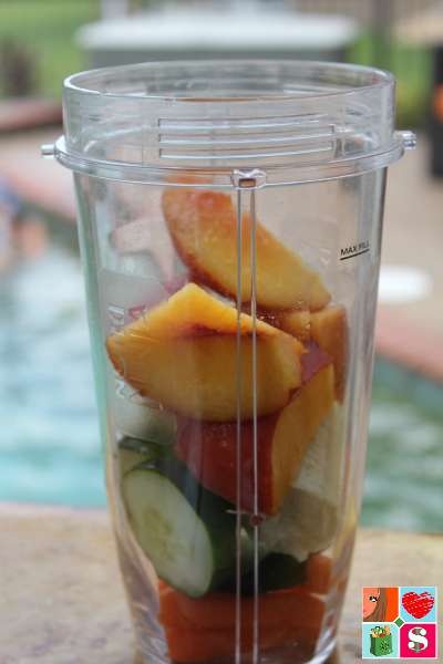 Healthy Peach Cucumber Protein Shake