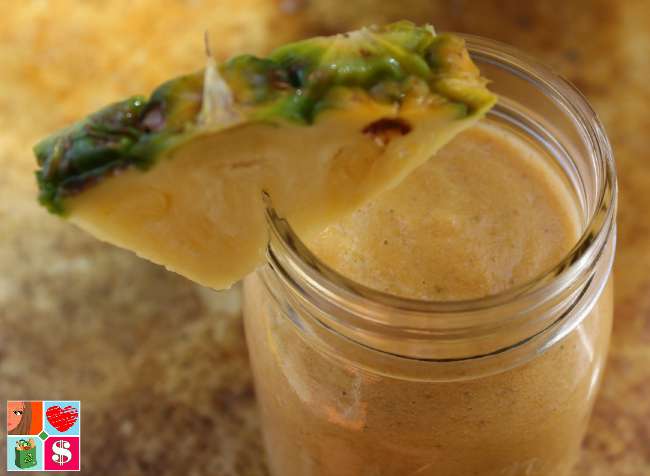 Sweet Potato Pineapple Smoothie Recipe - great for inflammation