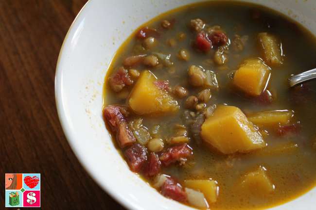 Recipe for Lentil Butternut Squash Curry Soup