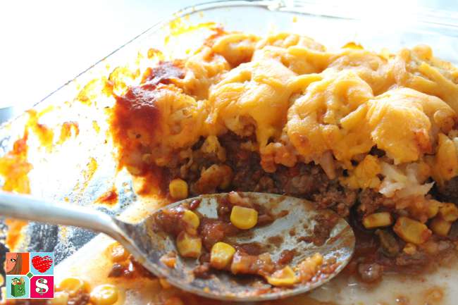 Kid friendly Tater Tot Casserole 
