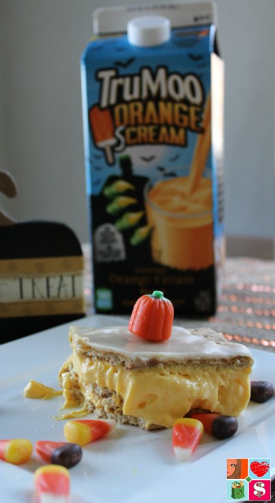 Candy Corn Inspired Eclair Cake Recipe