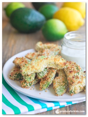 Baked avocado fries