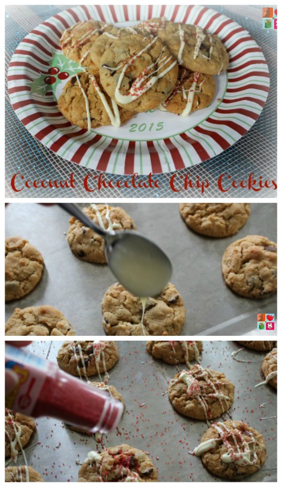 Coconut Chocolate Chip Cookies on Food Wine Sunshine