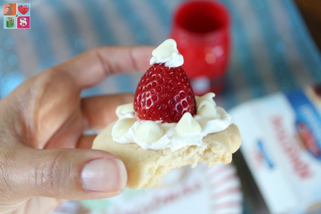 Santa Hat Shortbread Cookies recipe