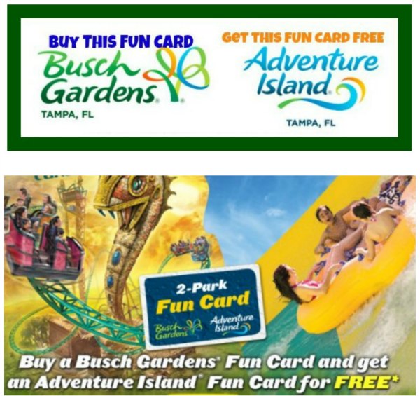 FREE Adventure Island Fun Card With Busch Gardens Fun Card Purchase