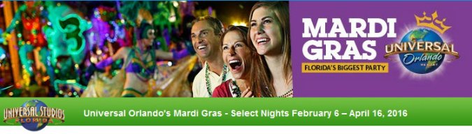 Univeral Orlando Mardi Gras Concert Line Up 2016