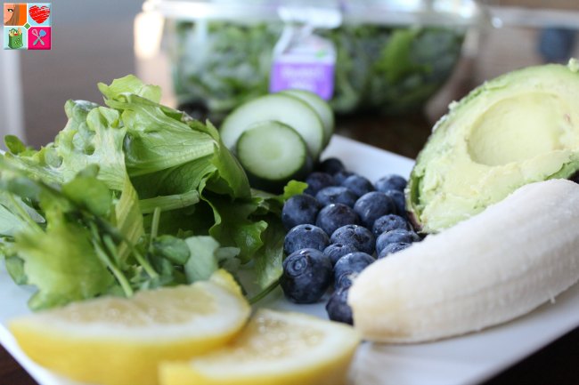 Blueberry Avocado and Greens Protein Shake