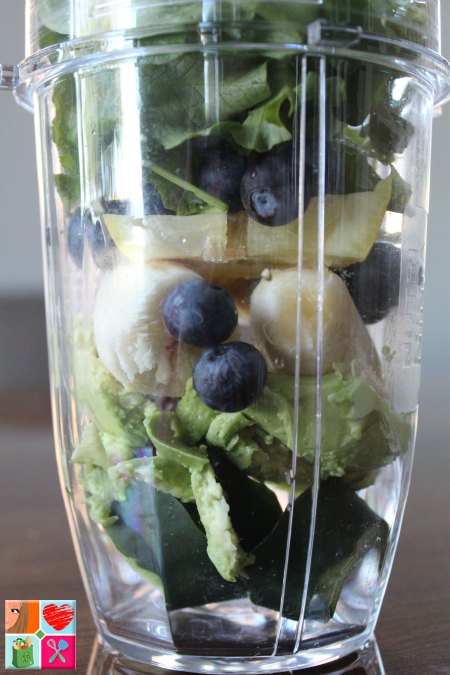 Blueberry Avocado and Greens Power Smoothie 