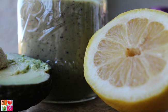 Blueberry Avocado and Greens Power Smoothie on Food Wine Sunshine