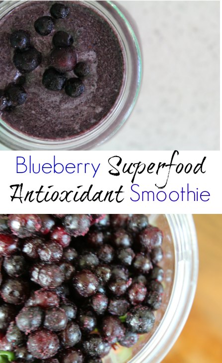 Blueberry Superfood Antioxidant Smoothie 