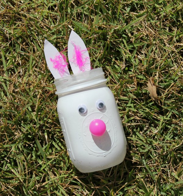 Easy Easter Bunny Mason Jars