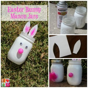 Easter Bunny Mason Jars on Food Wine Sunshine