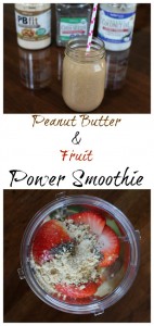 Peanut Butter & Fruit Power Smoothie on Food Wine Sunshine and Cooking