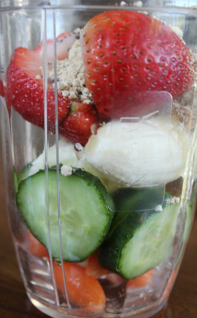 Peanut Butter & Fruit Power Smoothie on Food Wine Sunshine and Cooking