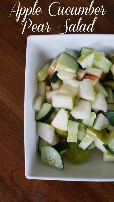 Apple Cucumber Pear Salad on Food Wine Sunshine and Cooking