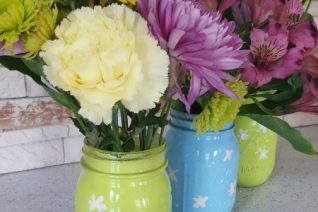 Spring Mason Jar Vases